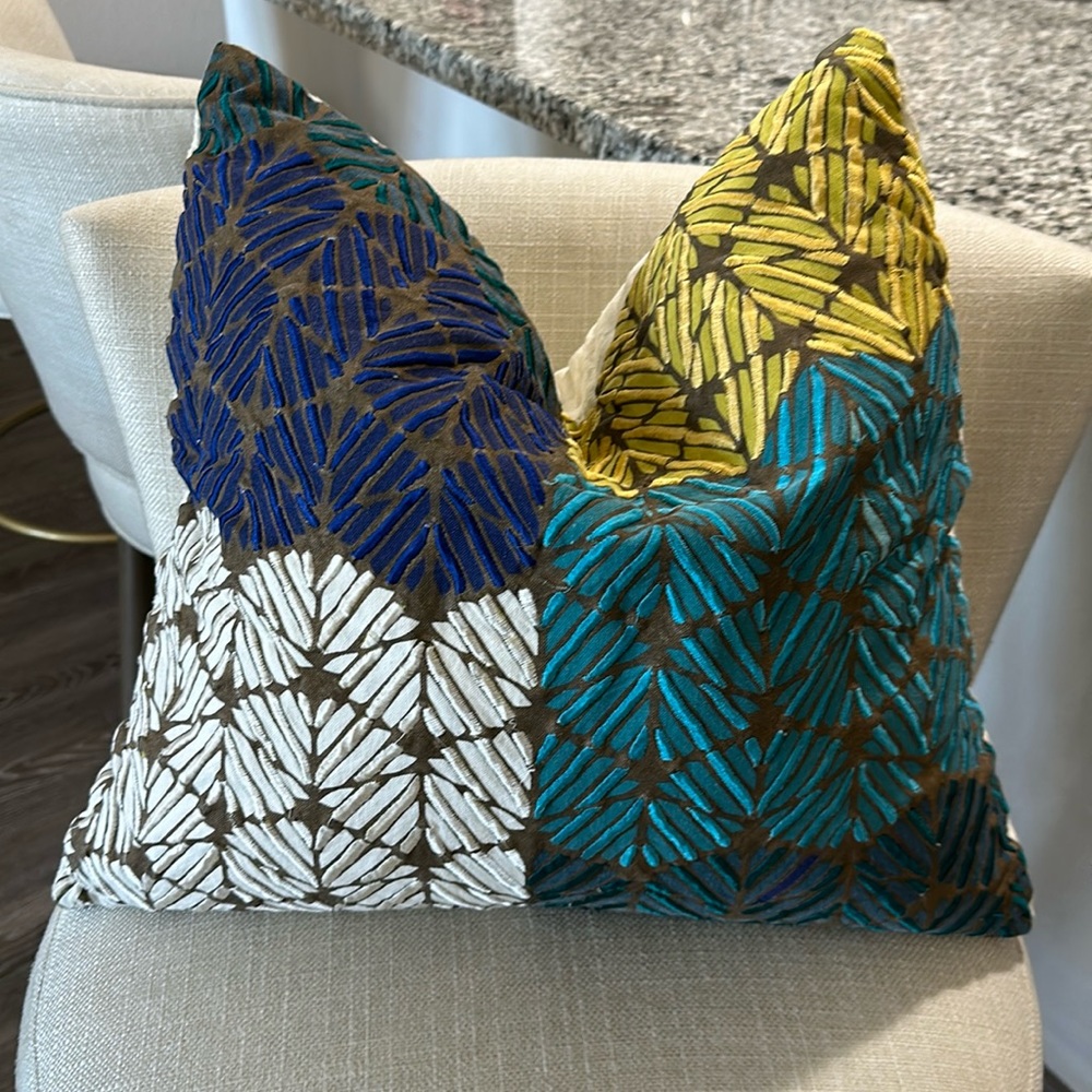 West Elm decorative pillow and pillow insert 20x20.